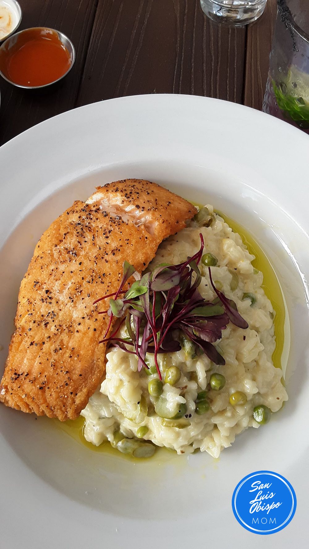risotto with salmon from 1865 Craft House & Kitchen