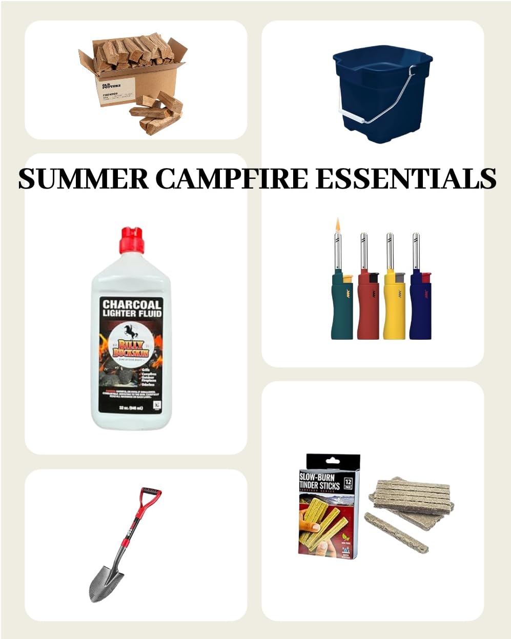 Supplies for bonfire